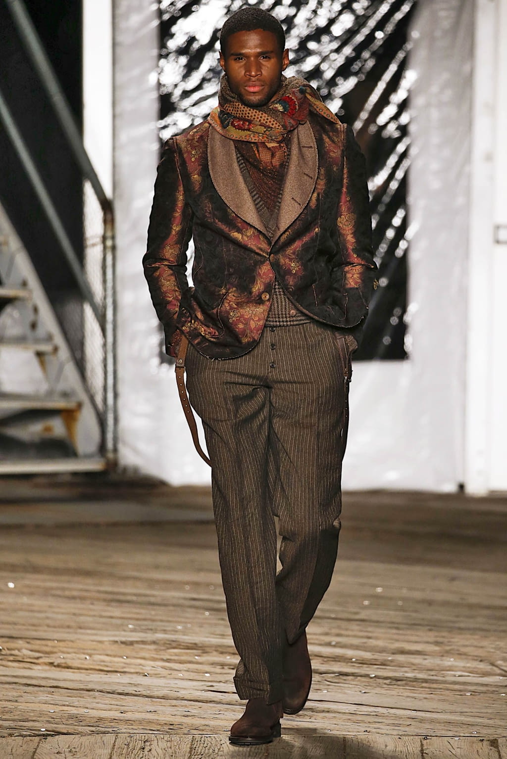 Fashion Week New York Fall/Winter 2019 look 8 from the Joseph Abboud collection 男装
