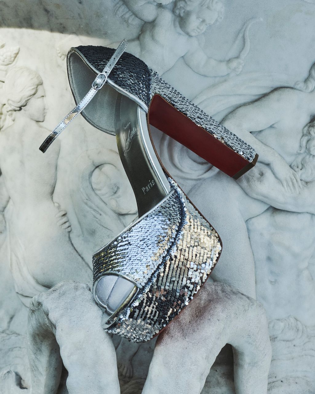 Fashion Week Paris Resort 2025 look 51 from the Christian Louboutin collection womenswear accessories