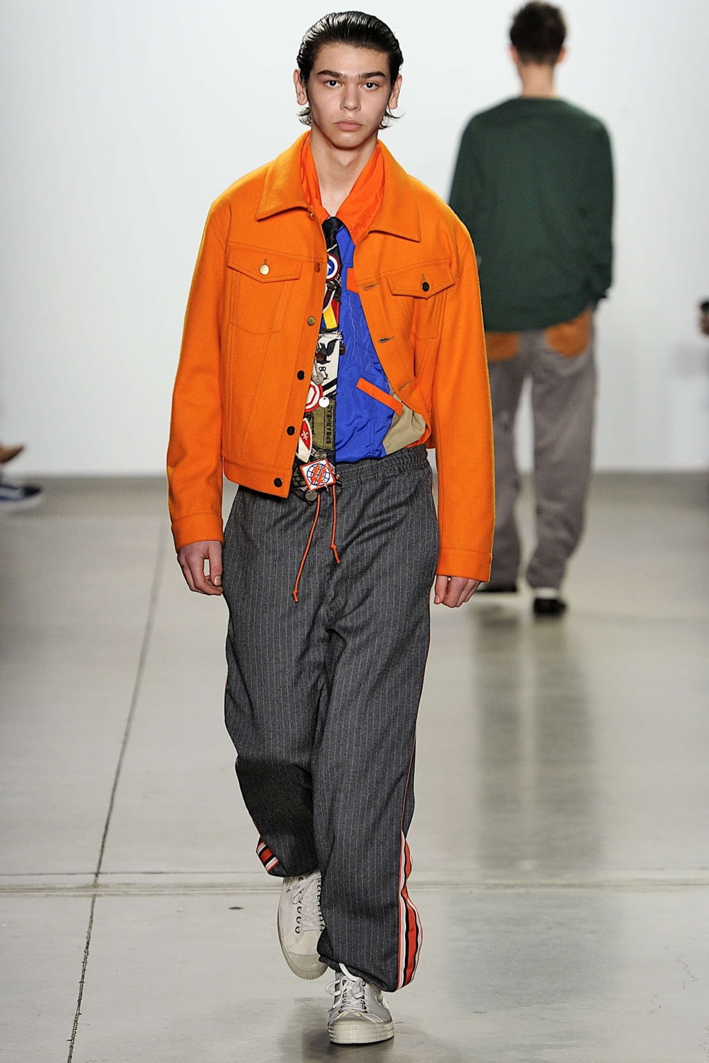 Fashion Week New York Fall/Winter 2019 look 1 from the Landlord collection menswear