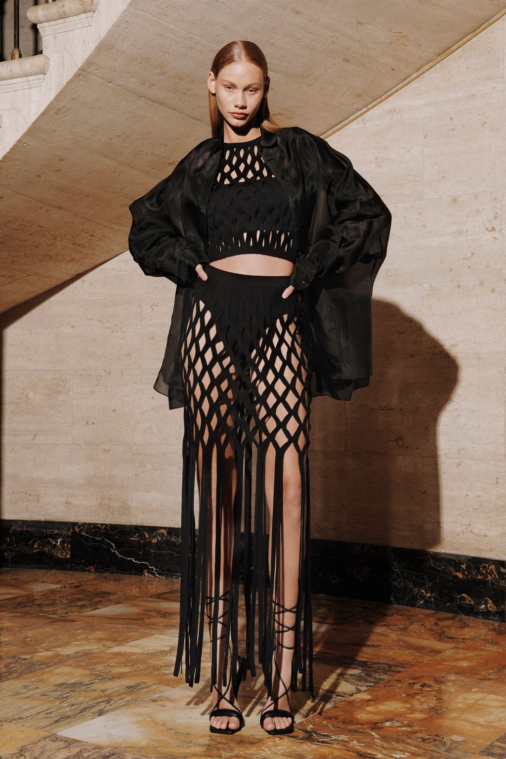 Fashion Week New York Pre-Fall 2023 look 33 from the LaPointe collection womenswear