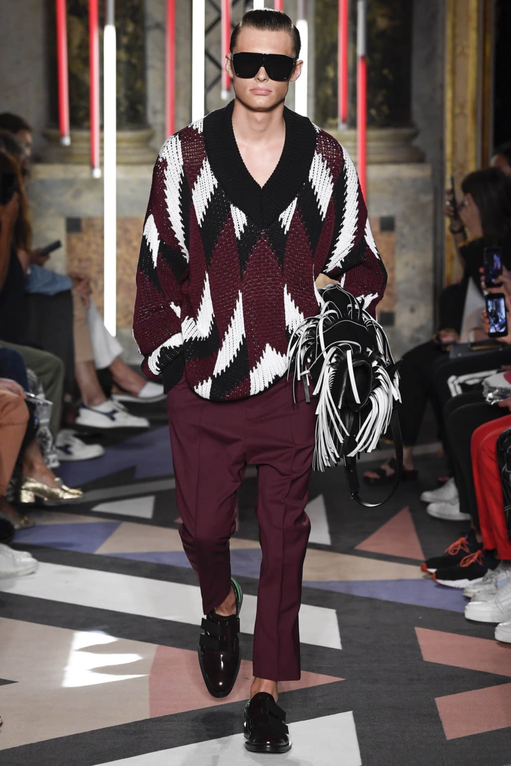 Fashion Week Milan Spring/Summer 2019 look 1 from the Les Hommes collection menswear