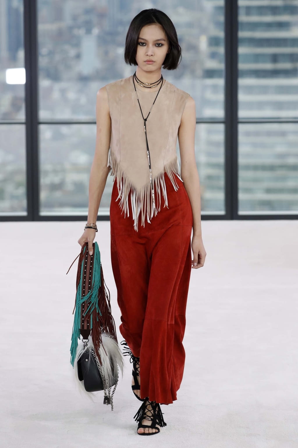 Fashion Week New York Spring/Summer 2019 look 14 from the Longchamp collection 女装