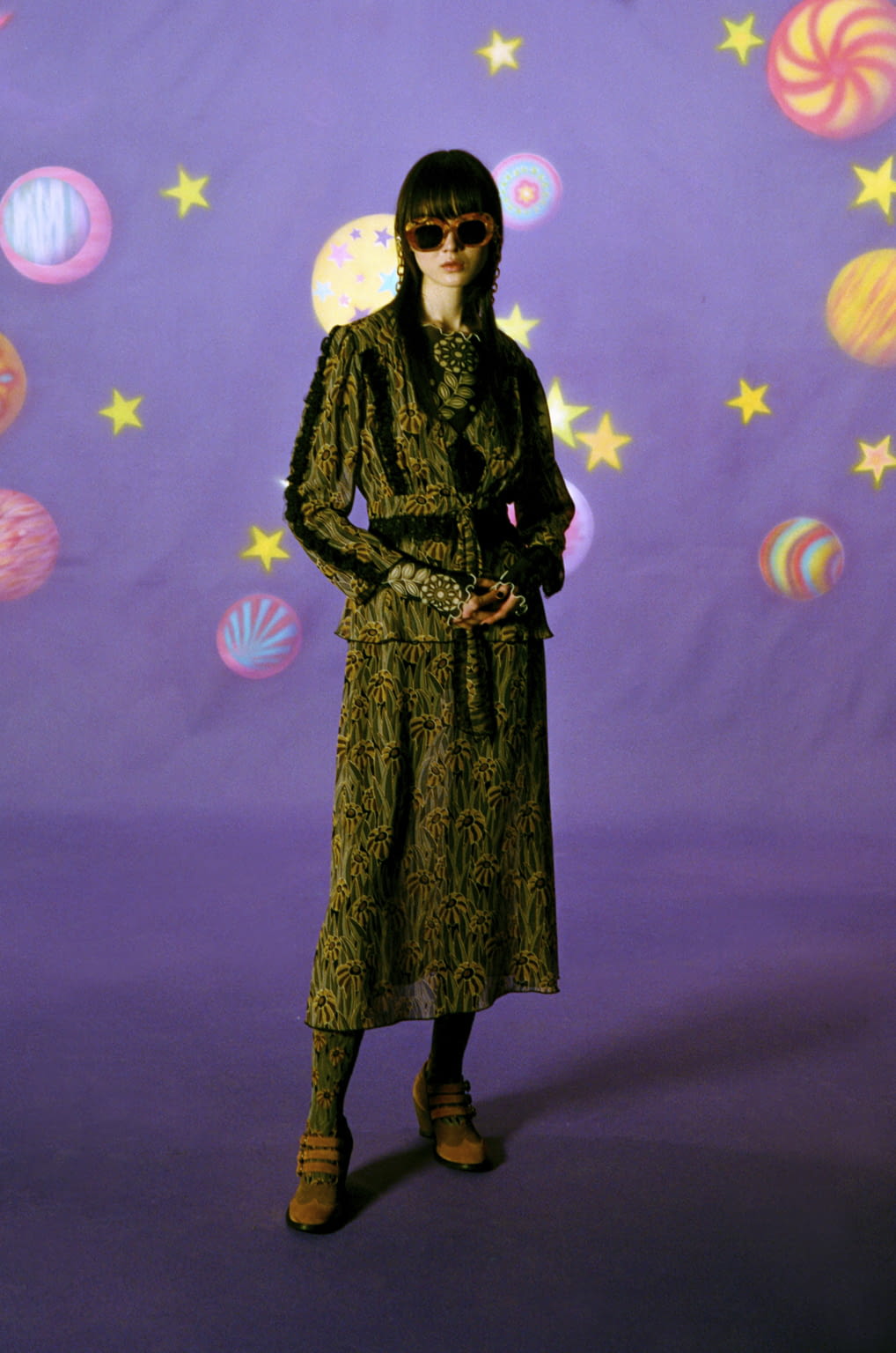 Fashion Week New York Fall/Winter 2021 look 15 from the Anna Sui collection womenswear