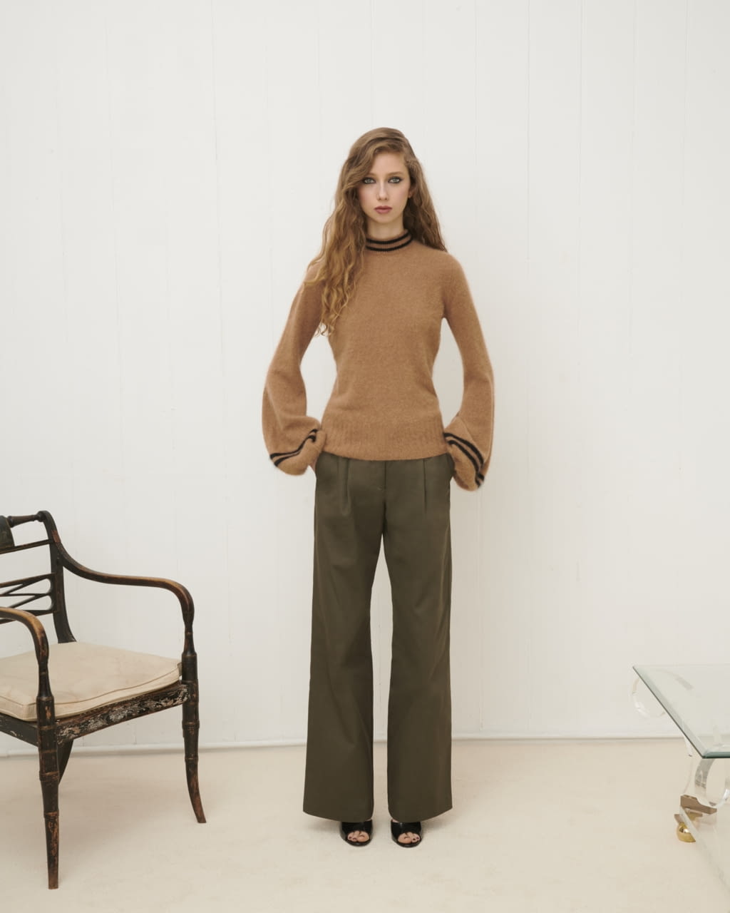 Fashion Week London Fall/Winter 2020 look 7 from the Bella Freud collection 女装