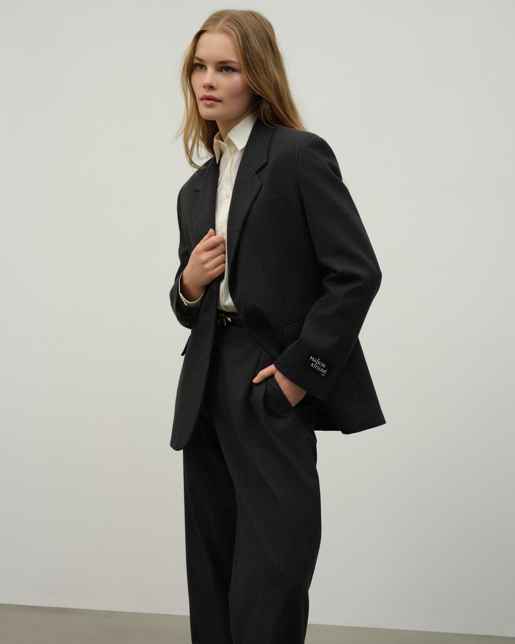 Fashion Week Paris Fall/Winter 2025 look 5 from the Maison Kitsuné collection womenswear