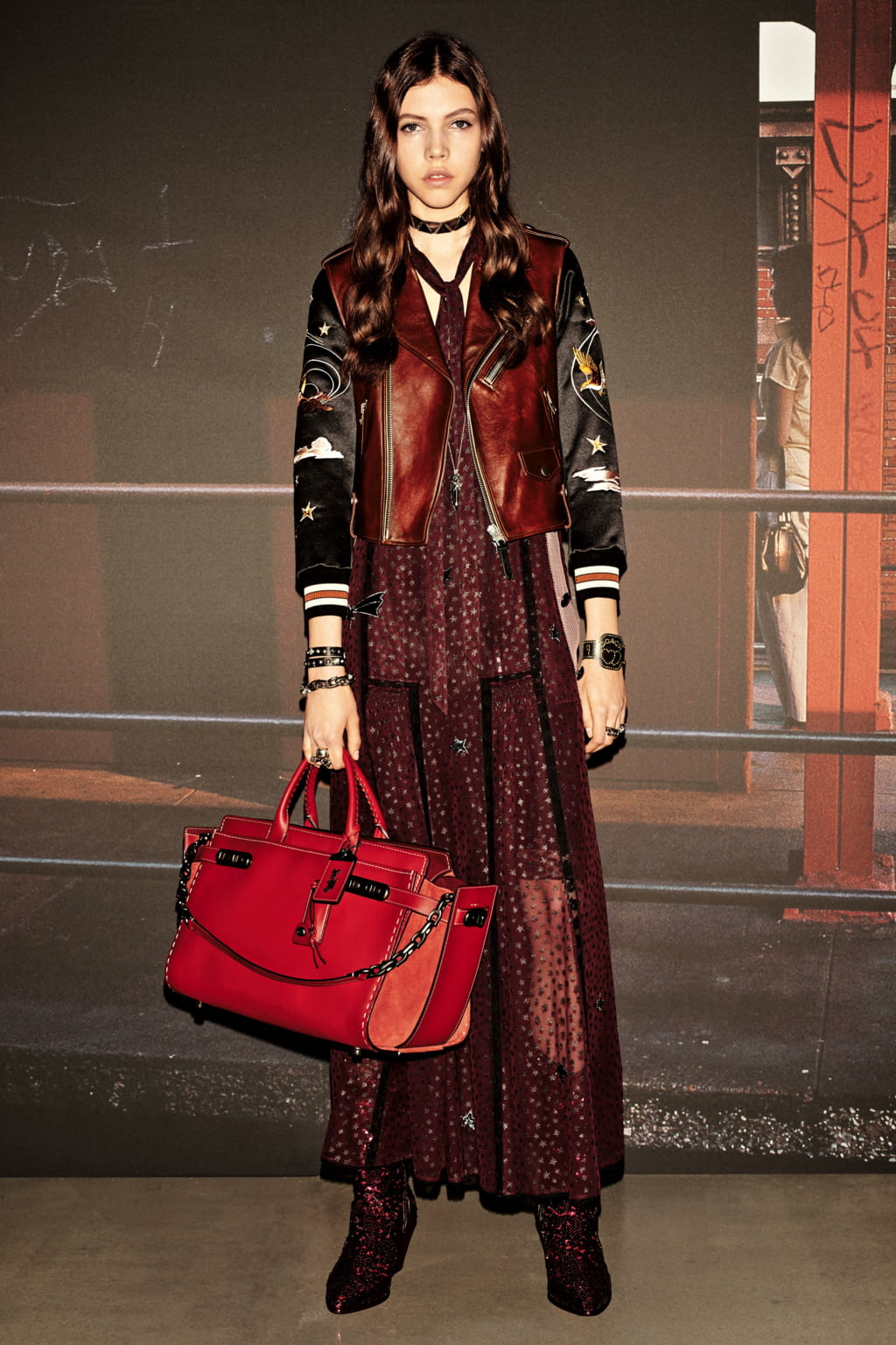 Fashion Week New York Resort 2018 look 6 from the Coach collection womenswear