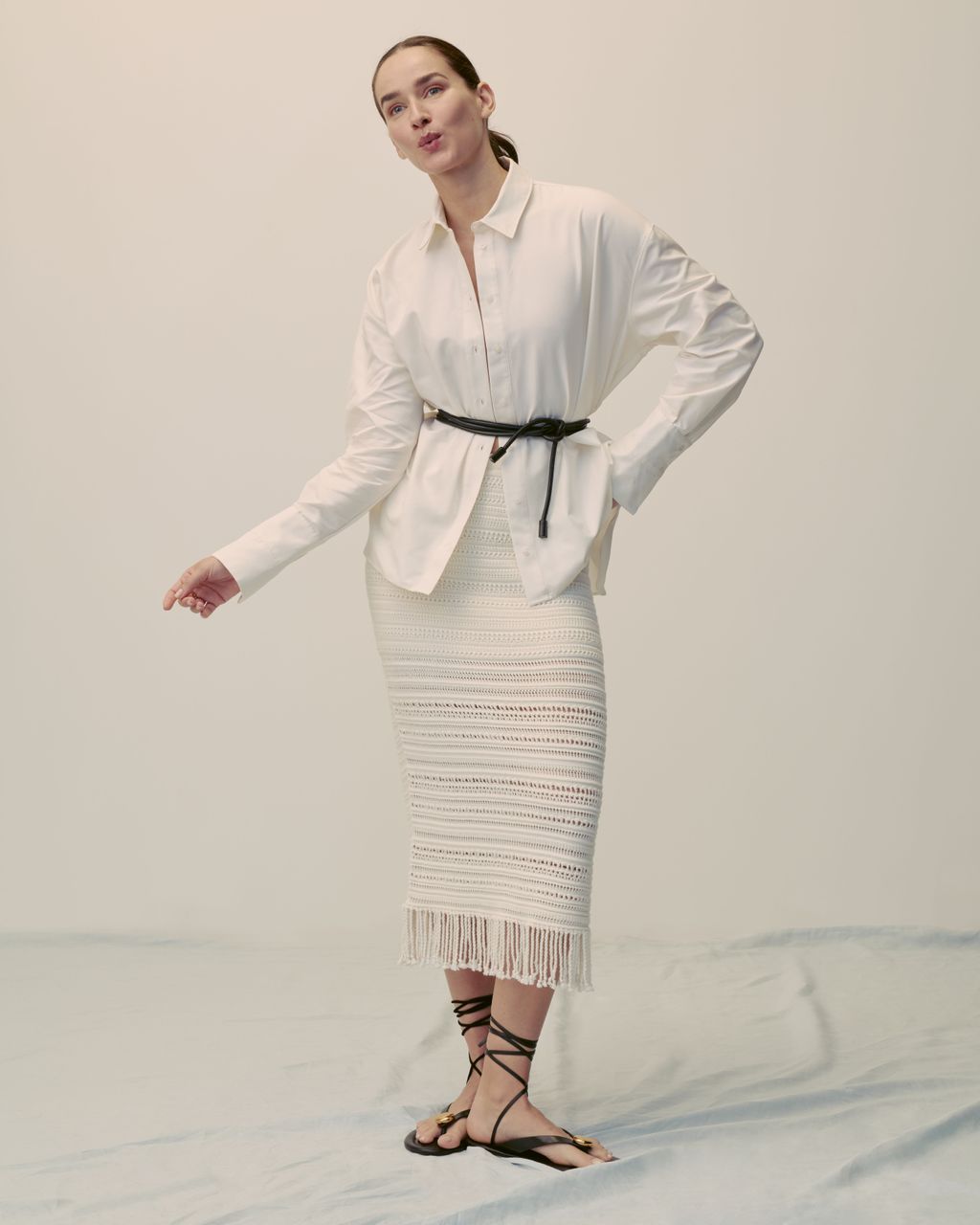 Fashion Week Paris Spring/Summer 2025 look 17 from the Eric Bompard collection womenswear