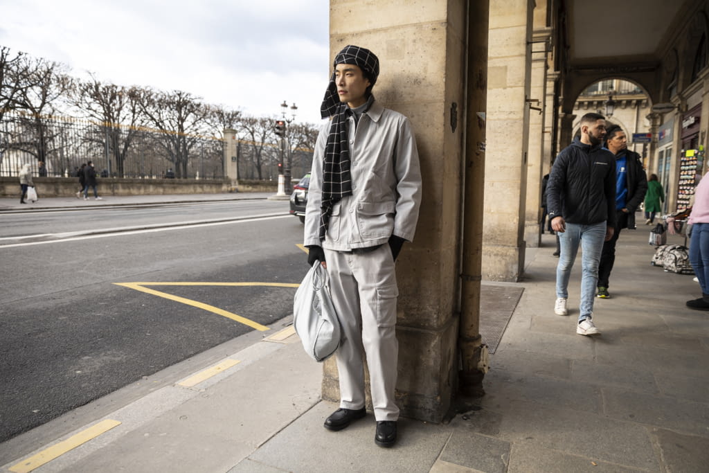 Fashion Week Paris Fall/Winter 2022 look 9 from the Agnès B collection menswear