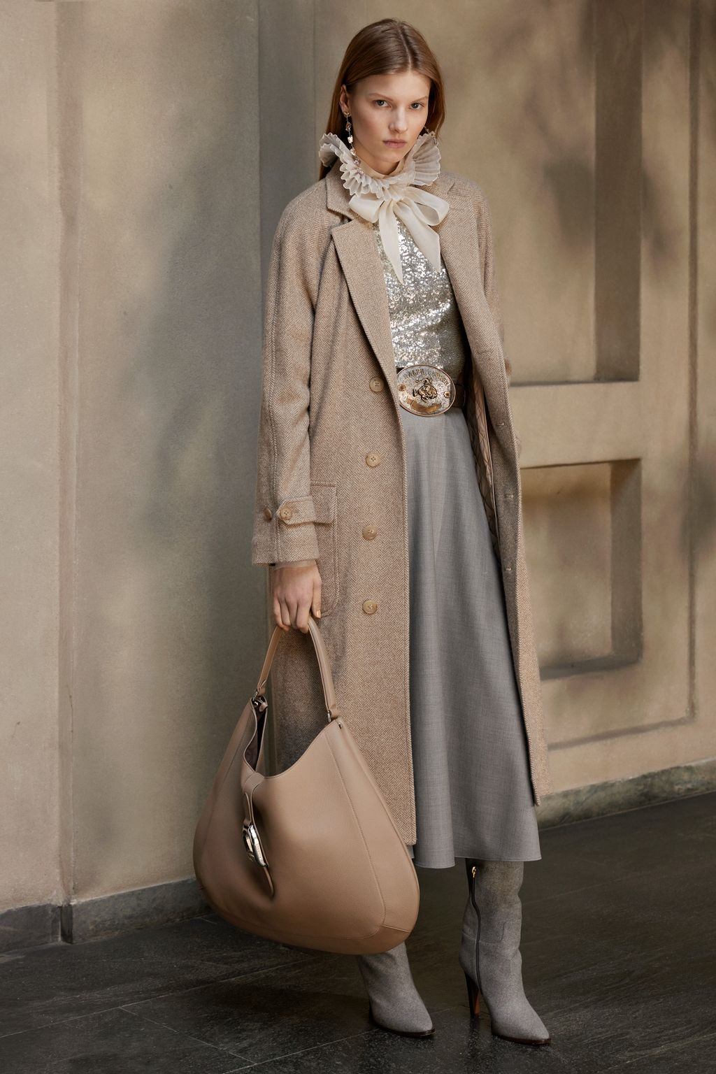 Fashion Week New York Fall/Winter 2023 look 1 from the Ralph Lauren Collection collection 女装