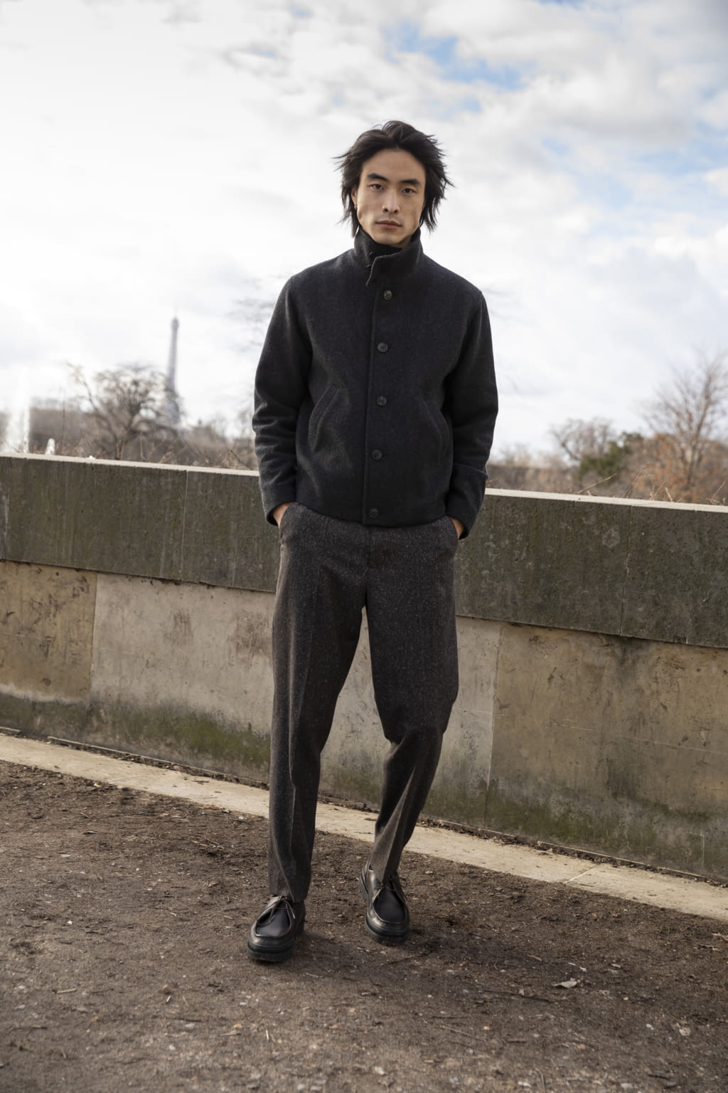Fashion Week Paris Fall/Winter 2022 look 12 from the Agnès B collection 男装