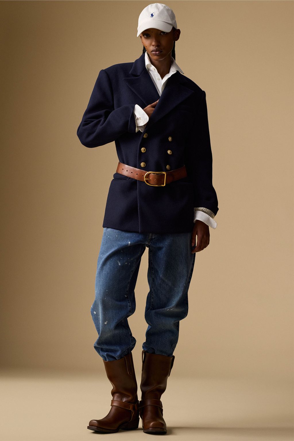 Fashion Week New York Fall/Winter 2025 look 14 de la collection Polo Ralph Lauren womenswear
