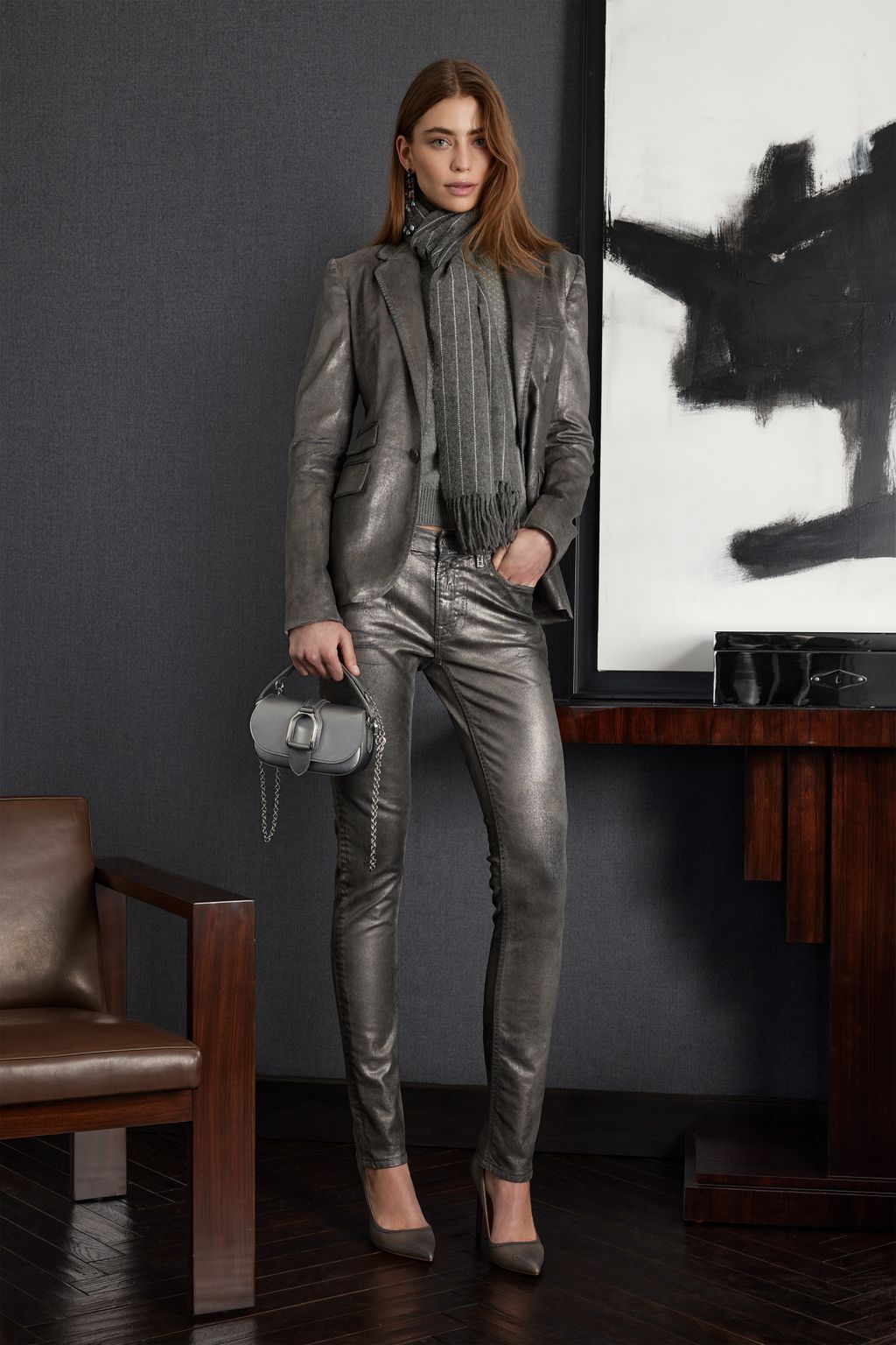 Fashion Week New York Fall/Winter 2023 look 19 from the Ralph Lauren Collection collection 女装