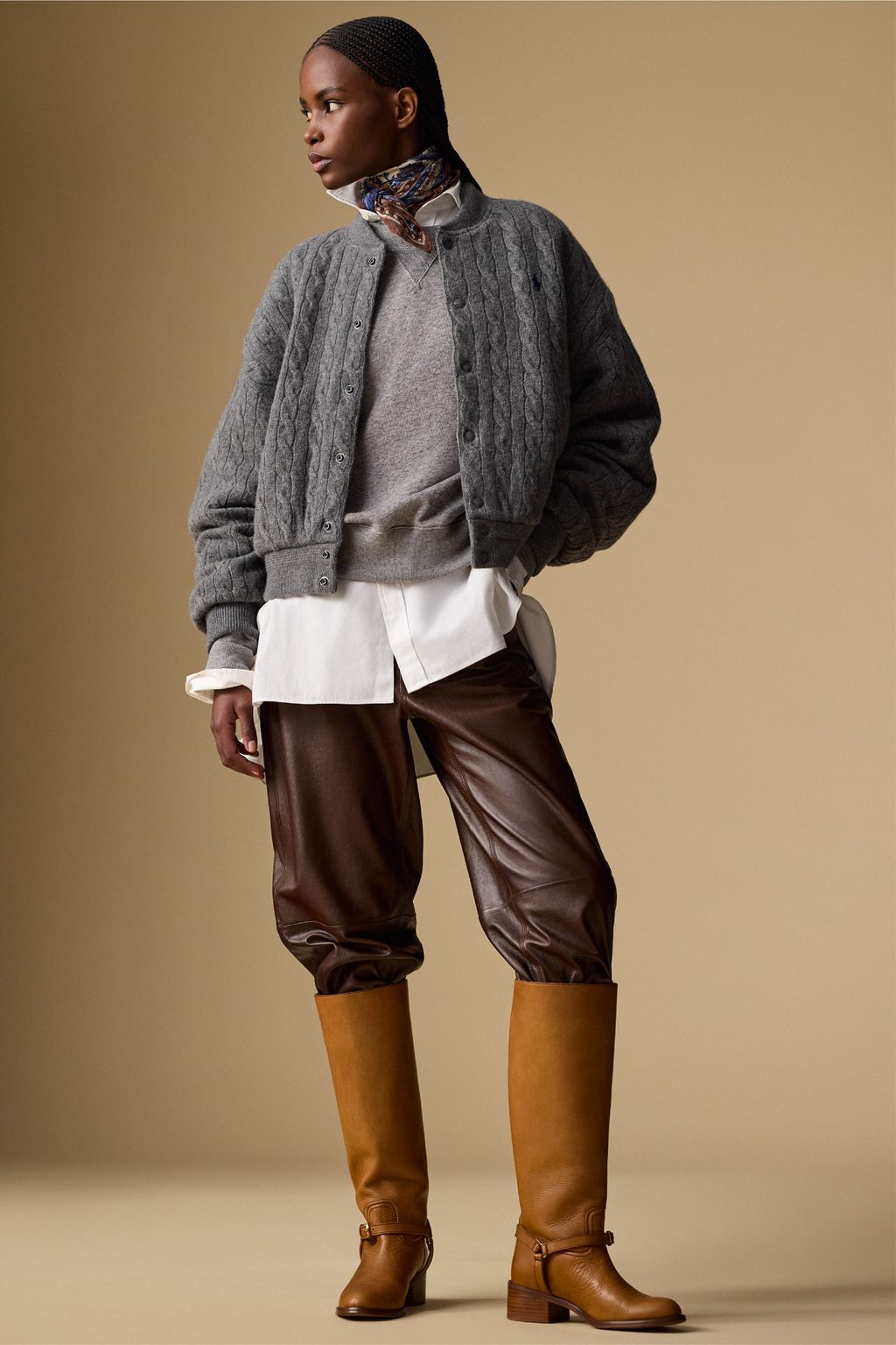 Fashion Week New York Fall/Winter 2025 look 22 de la collection Polo Ralph Lauren womenswear