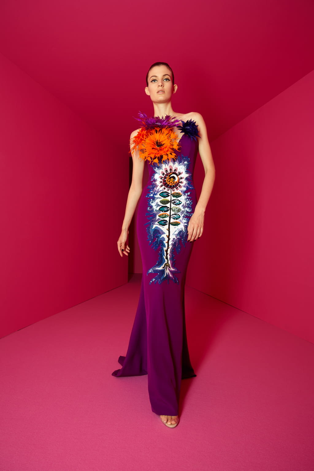 Fashion Week Paris Fall/Winter 2020 look 24 de la collection Alexis Mabille couture