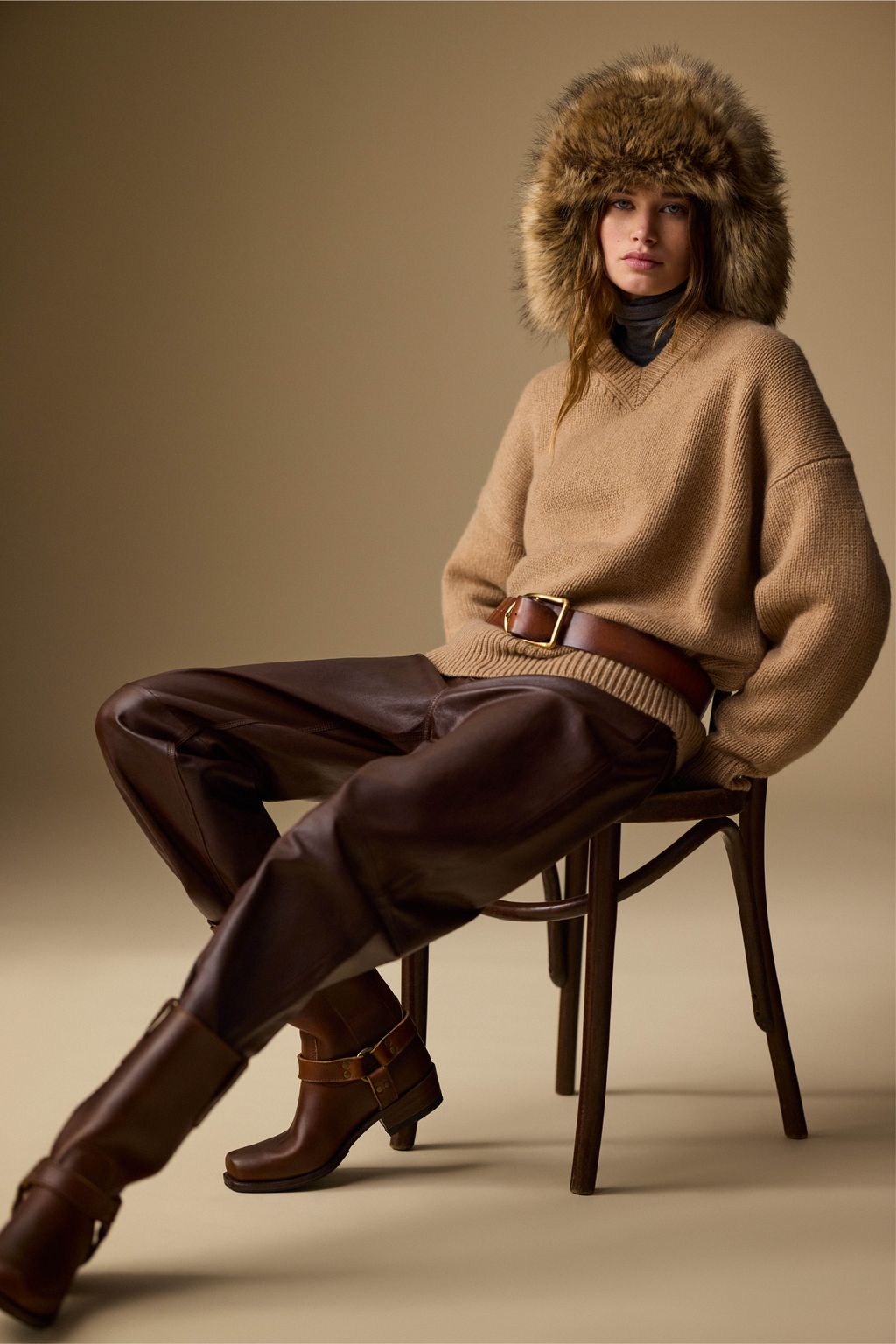Fashion Week New York Fall/Winter 2025 look 26 from the Polo Ralph Lauren collection 女装