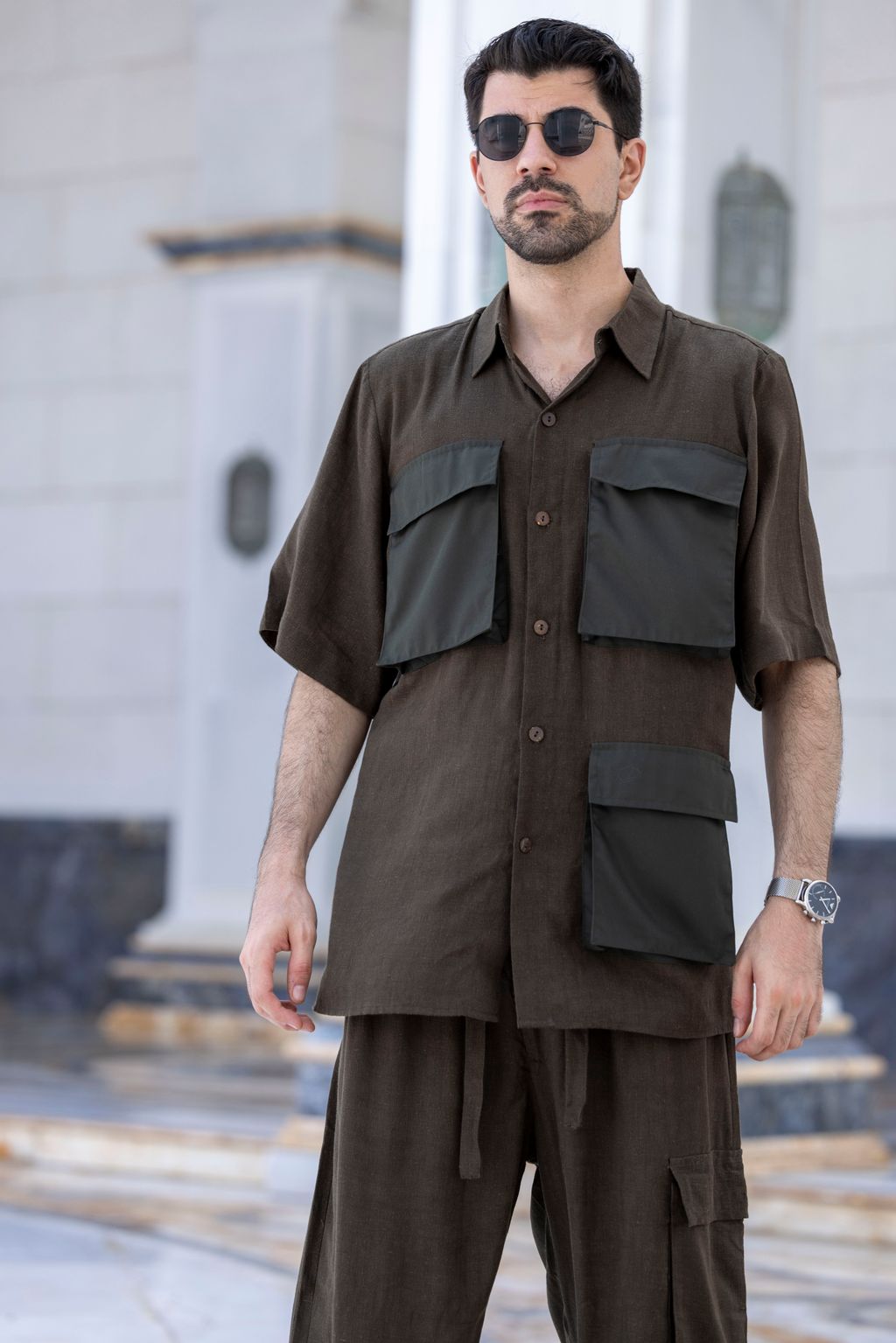 Fashion Week Paris Spring-Summer 2025 look 12 from the RBA New York - Saudi 100 collection menswear
