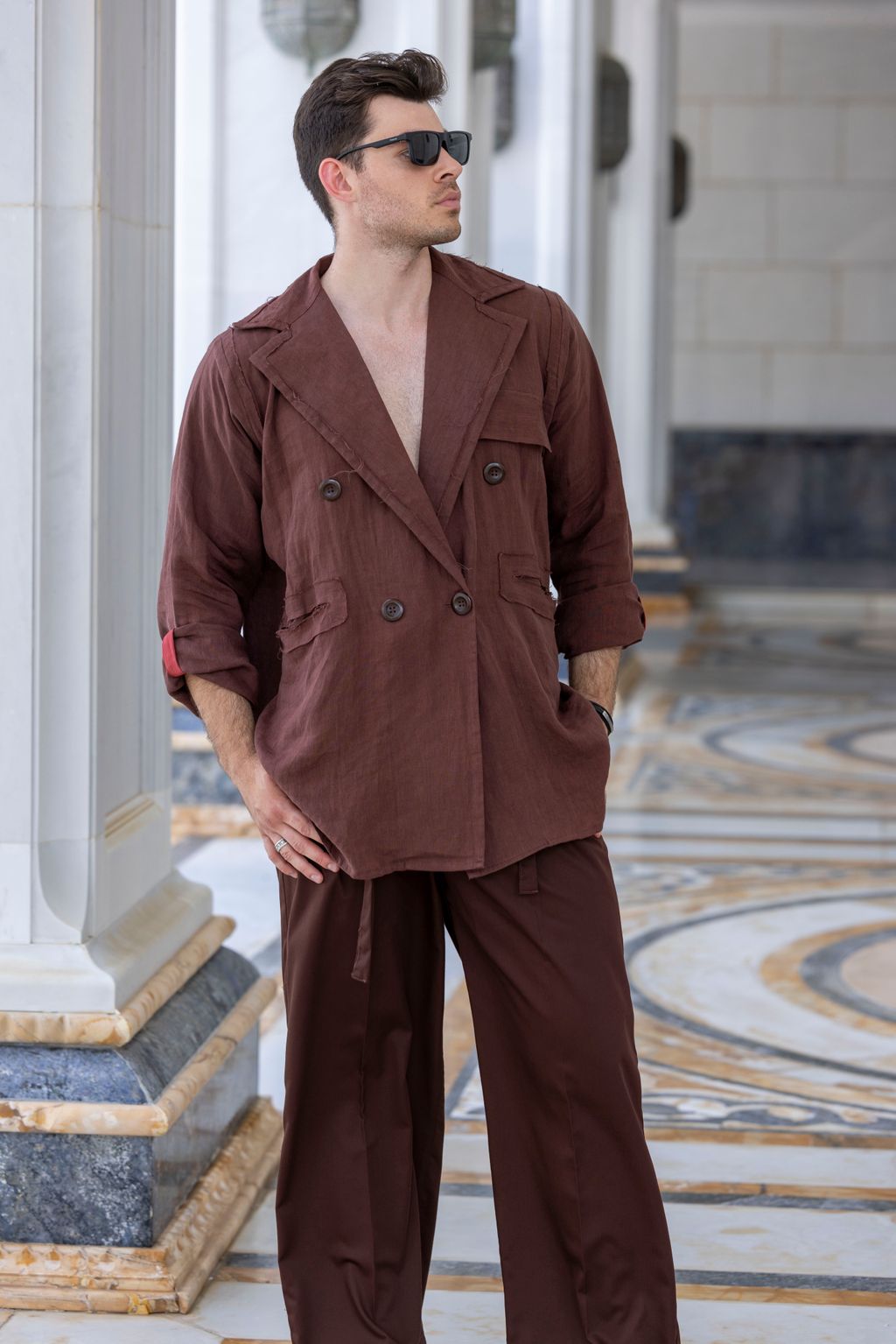 Fashion Week Paris Spring-Summer 2025 look 13 from the RBA New York - Saudi 100 collection menswear