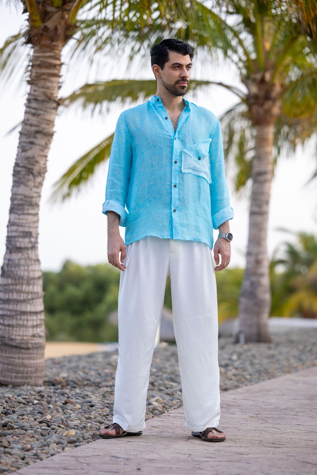 Fashion Week Paris Spring-Summer 2025 look 14 from the RBA New York - Saudi 100 collection menswear