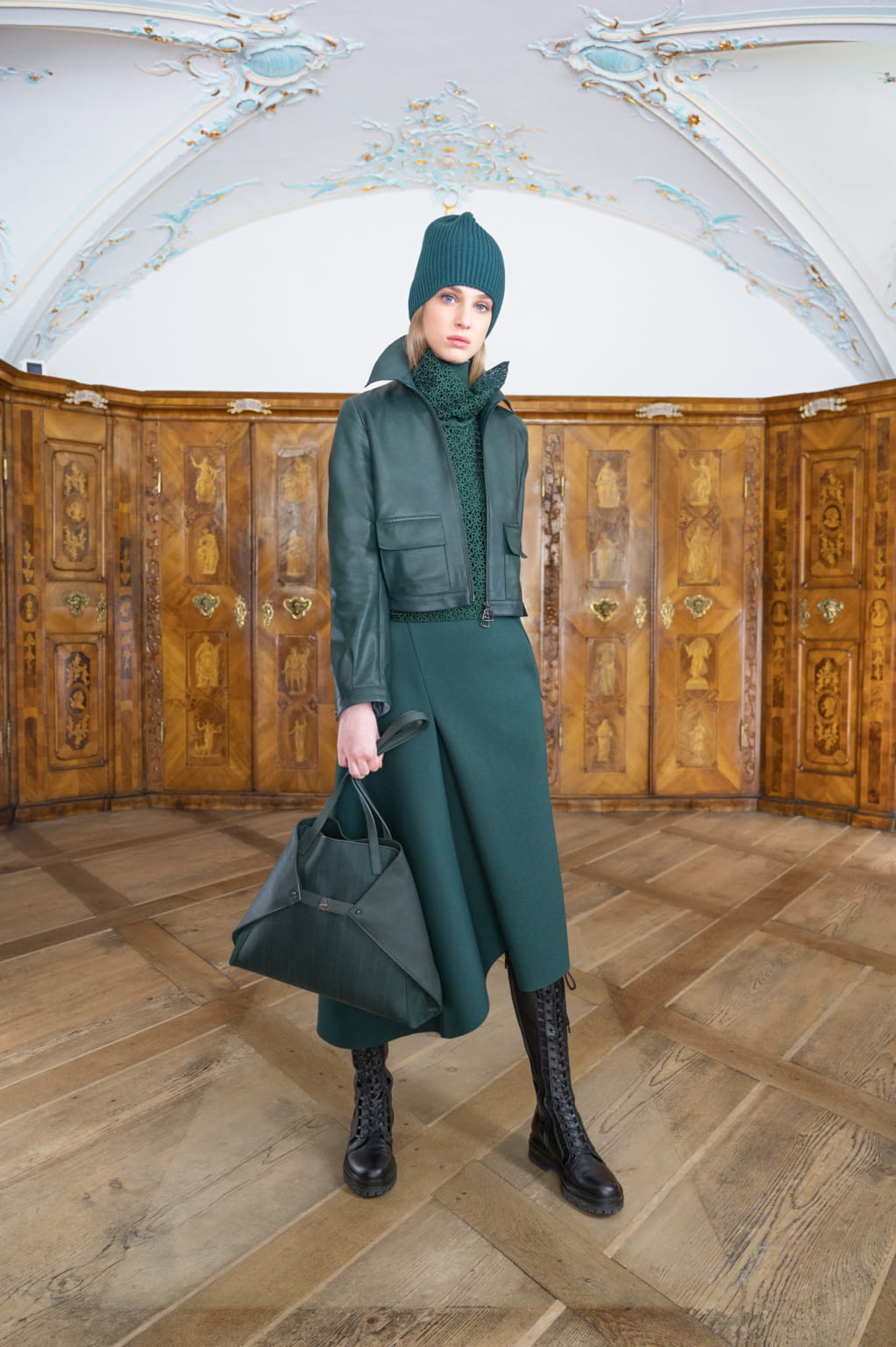 Fashion Week Paris Fall/Winter 2021 look 10 from the Akris collection womenswear