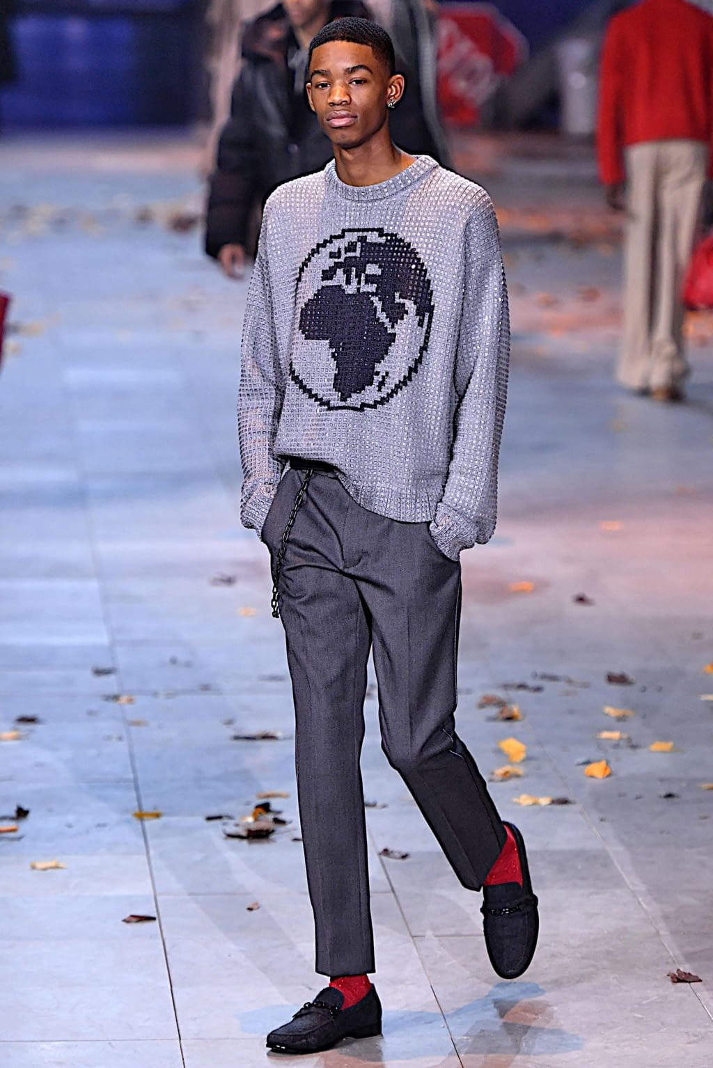 Fashion Week Paris Fall/Winter 2019 look 50 from the Louis Vuitton collection 男装