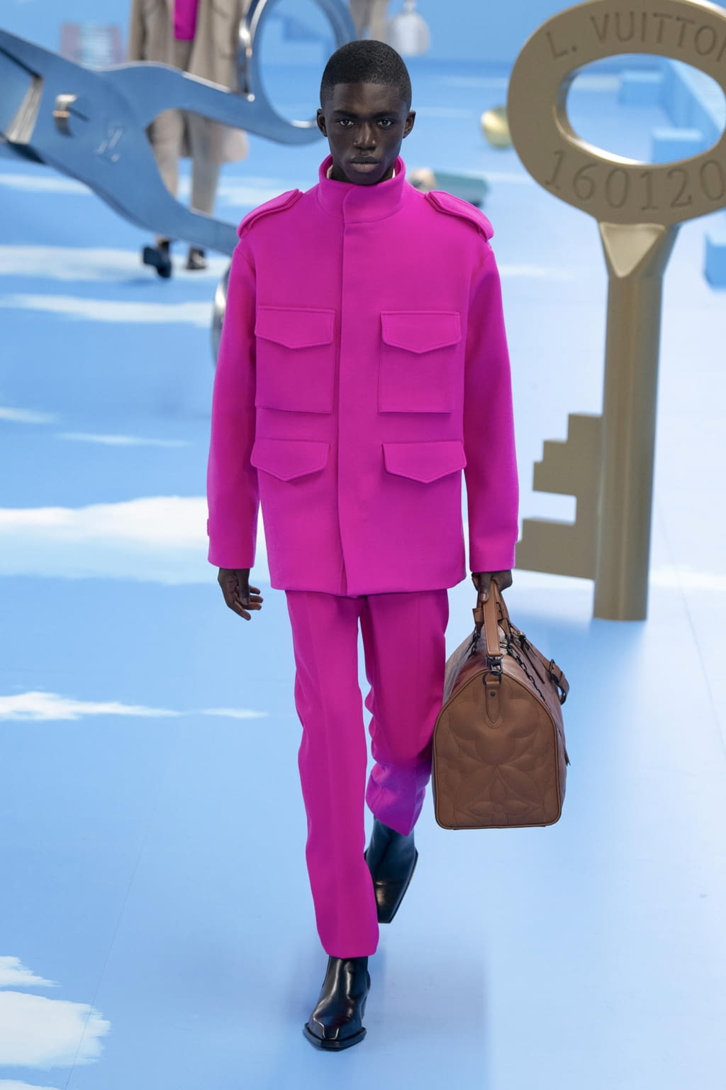 Fashion Week Paris Fall/Winter 2020 look 25 de la collection Louis Vuitton menswear