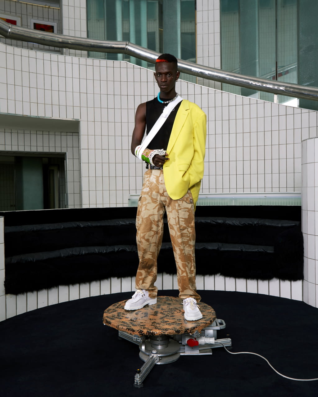 Fashion Week Milan Spring/Summer 2021 look 14 from the Magliano collection menswear