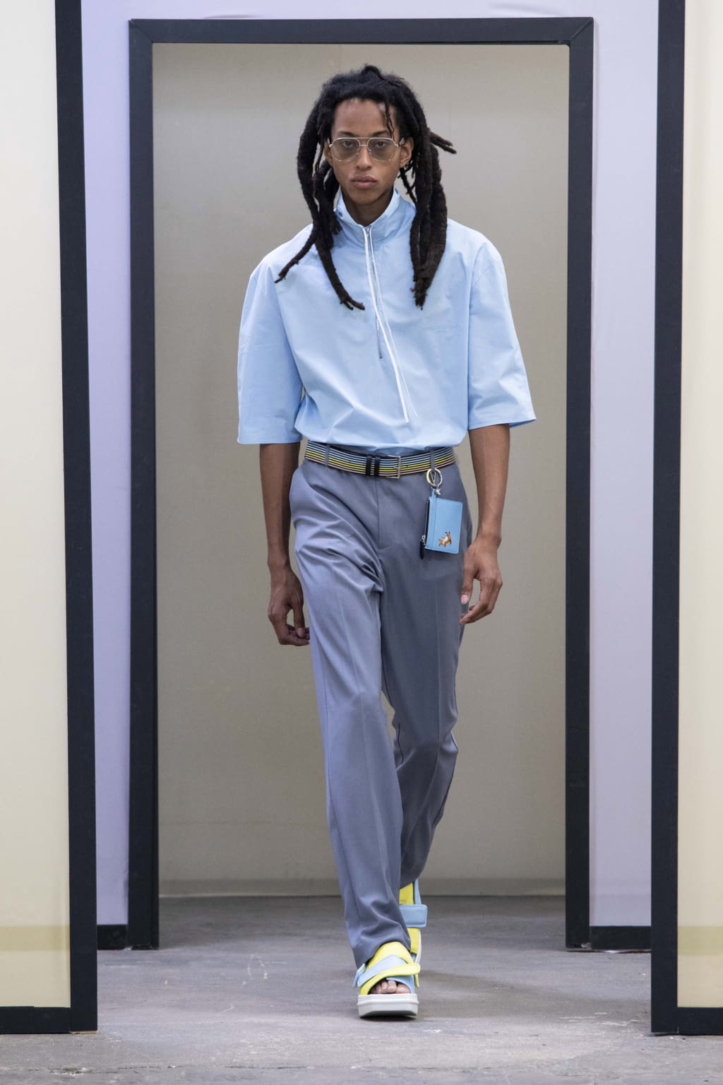 Fashion Week Paris Spring/Summer 2020 look 6 from the Maison Kitsuné collection menswear