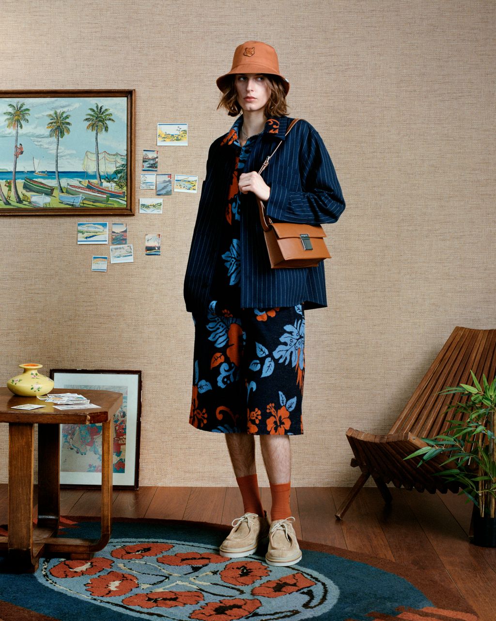 Fashion Week Paris Spring/Summer 2024 look 10 from the Maison Kitsuné collection womenswear