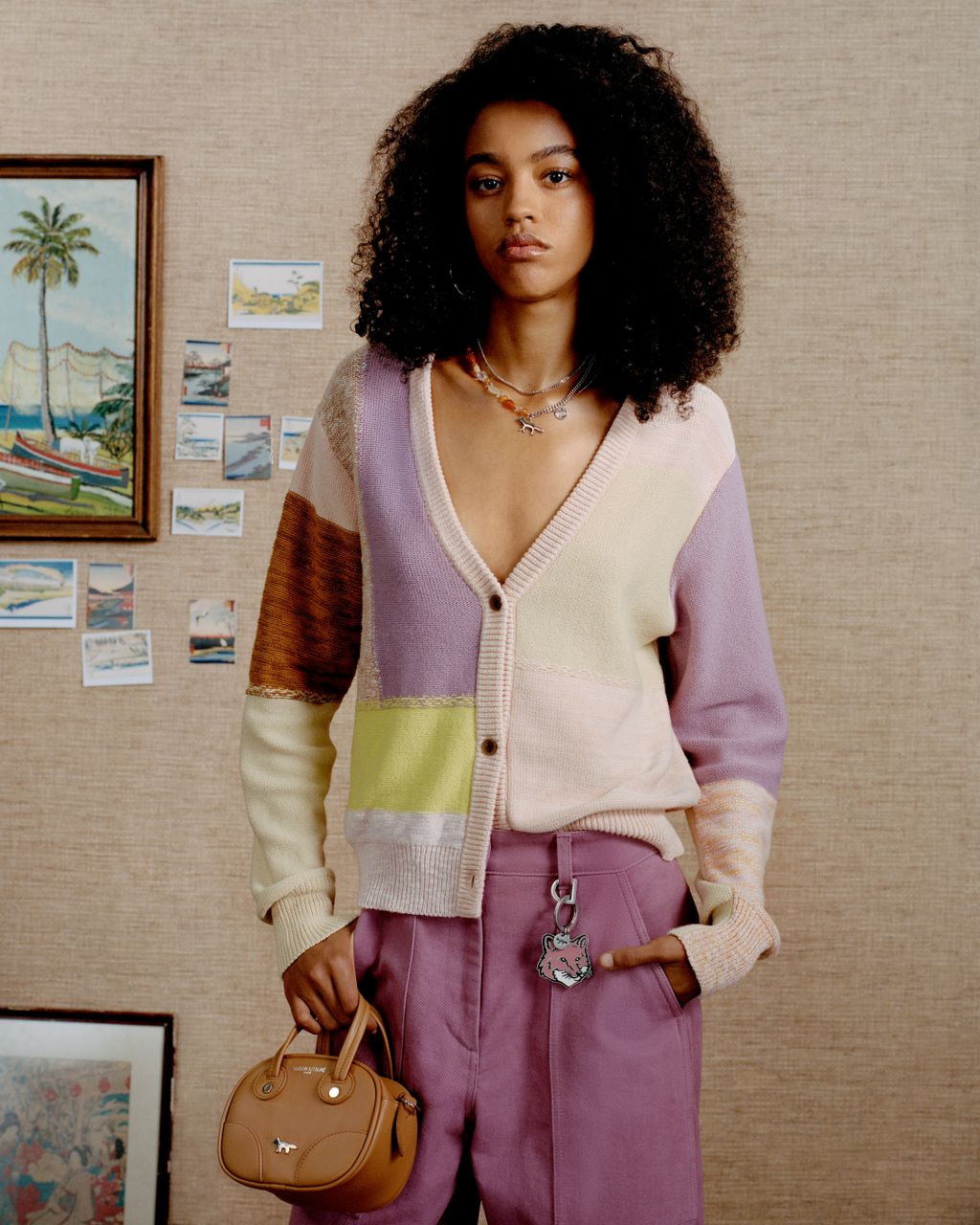 Fashion Week Paris Spring/Summer 2024 look 13 from the Maison Kitsuné collection womenswear