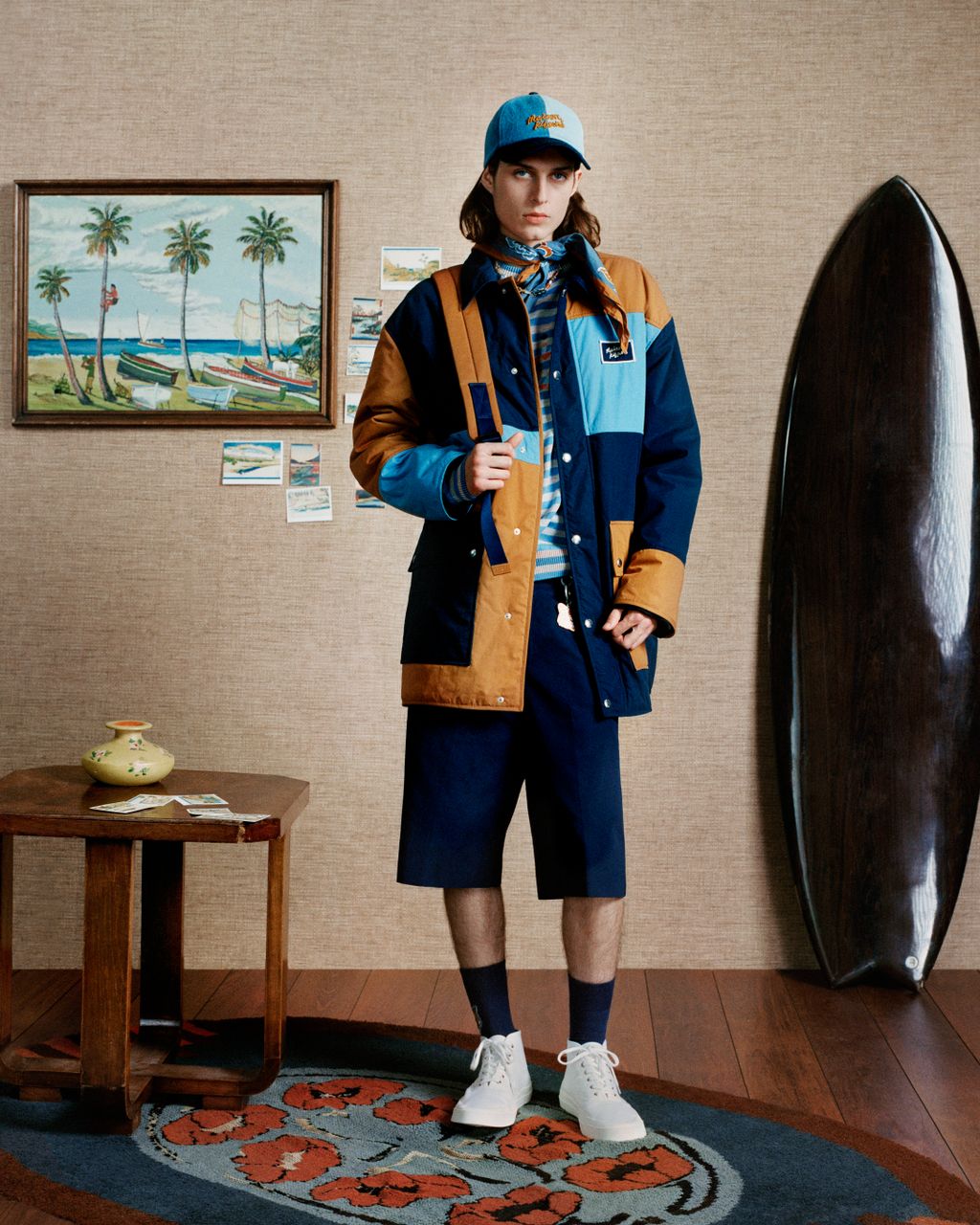 Fashion Week Paris Spring/Summer 2024 look 16 from the Maison Kitsuné collection 男装