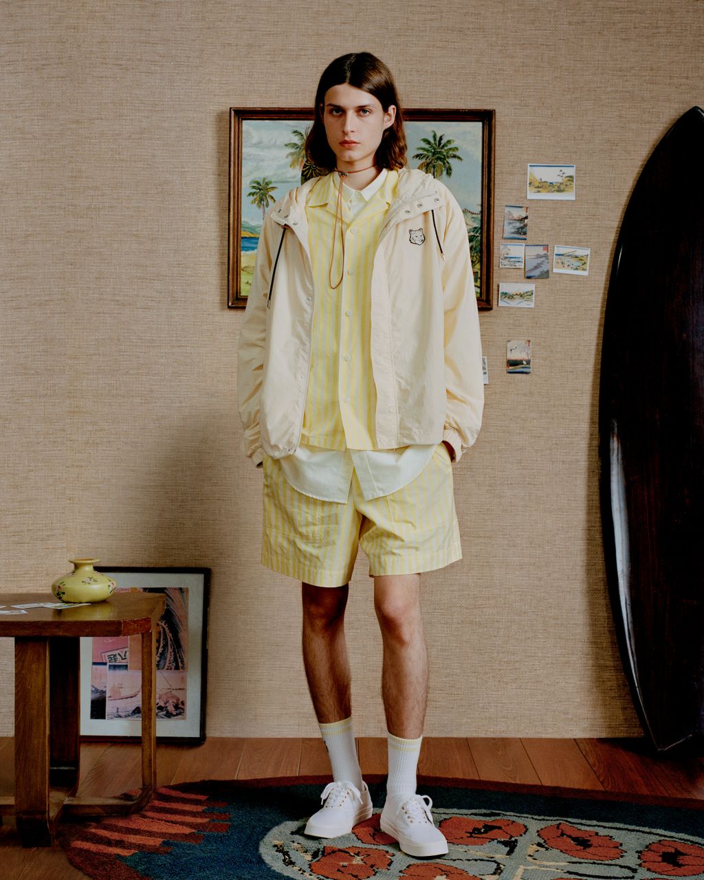 Fashion Week Paris Spring/Summer 2024 look 24 from the Maison Kitsuné collection 男装