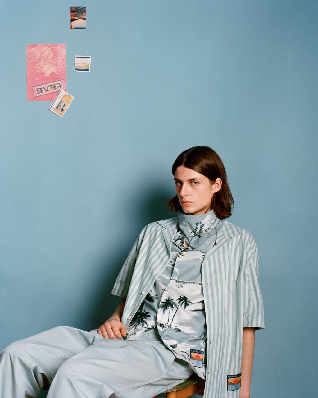 Fashion Week Paris Spring/Summer 2024 look 28 from the Maison Kitsuné collection 女装