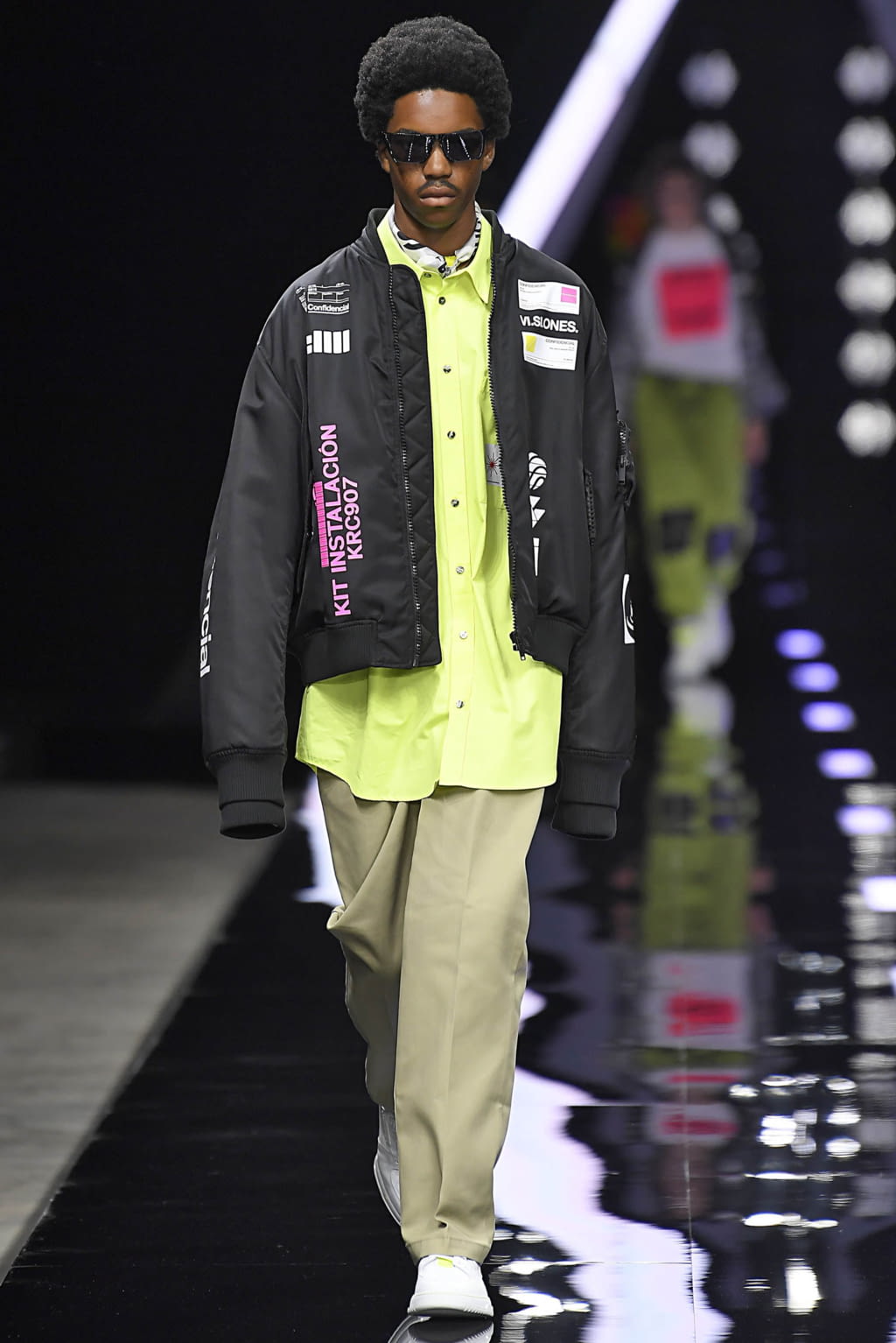 Fashion Week Milan Spring/Summer 2019 look 1 from the Marcelo Burlon County of Milan collection menswear