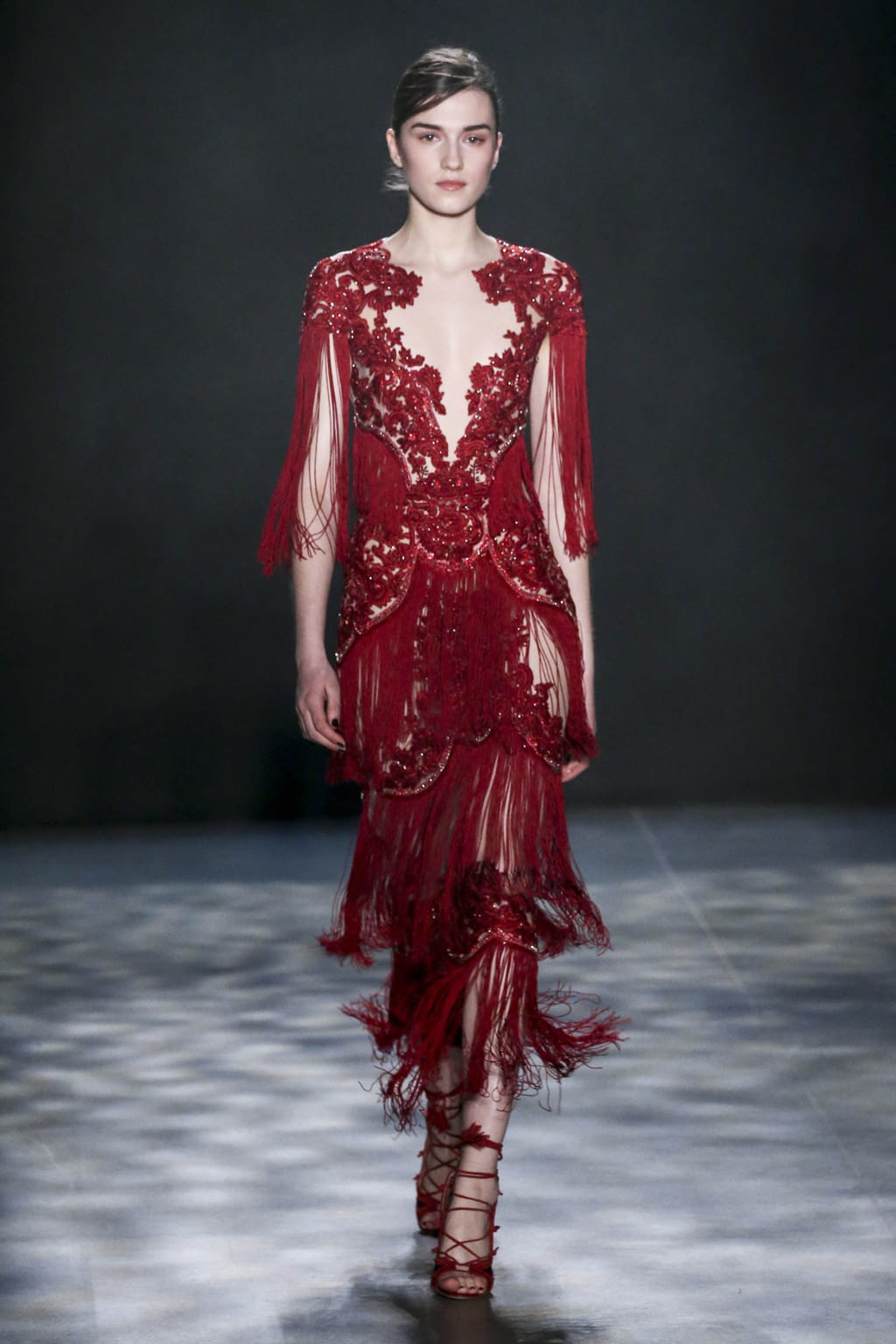 Fashion Week New York Fall/Winter 2017 look 28 from the Marchesa collection womenswear