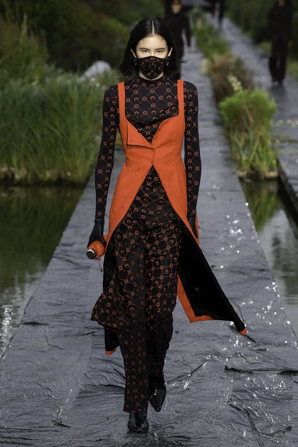 Fashion Week Paris Spring/Summer 2020 look 13 from the Marine Serre collection womenswear