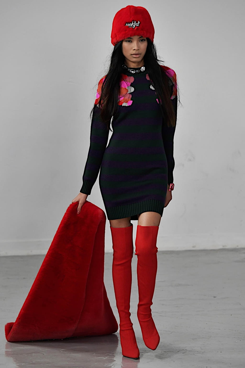Fashion Week London Fall/Winter 2020 look 21 from the Mark Fast collection womenswear