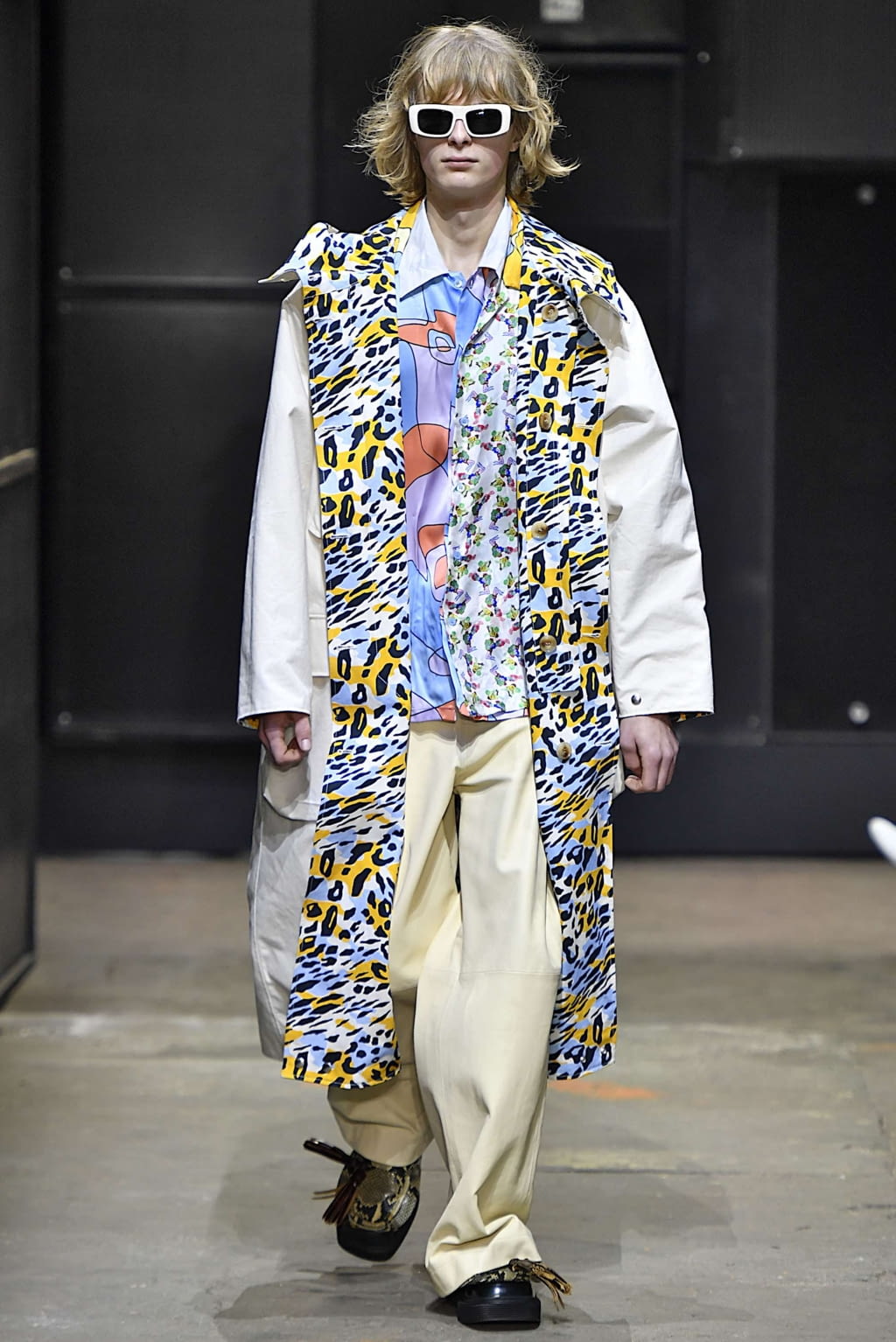 Fashion Week Milan Fall/Winter 2019 look 7 from the Marni collection 男装