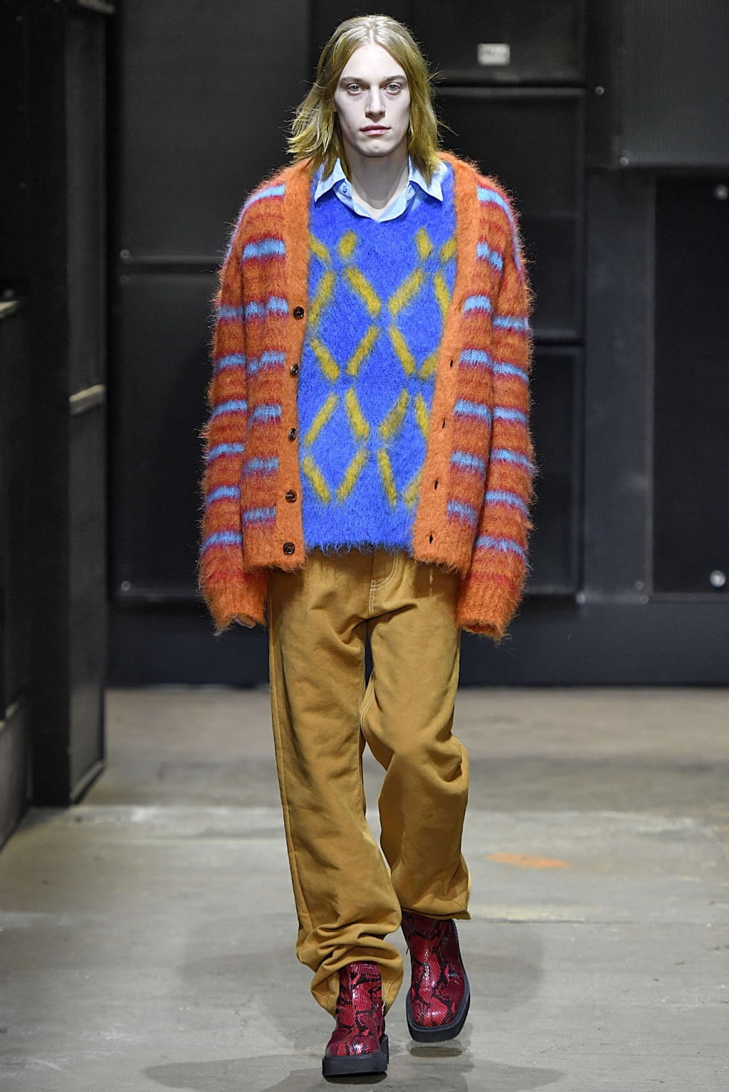 Fashion Week Milan Fall/Winter 2019 look 18 from the Marni collection 男装