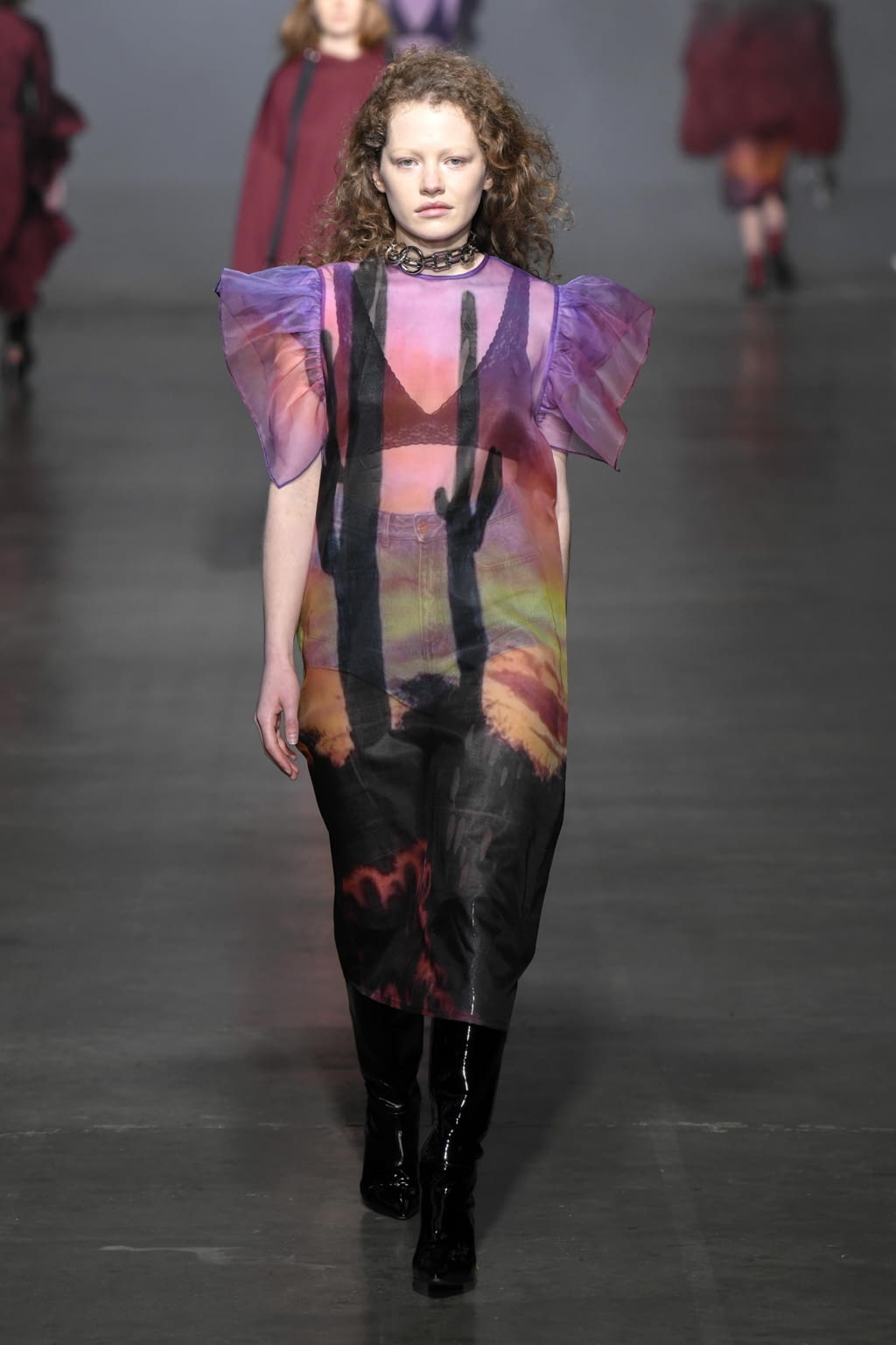 Fashion Week London Fall/Winter 2020 look 57 from the Marques' Almeida collection womenswear