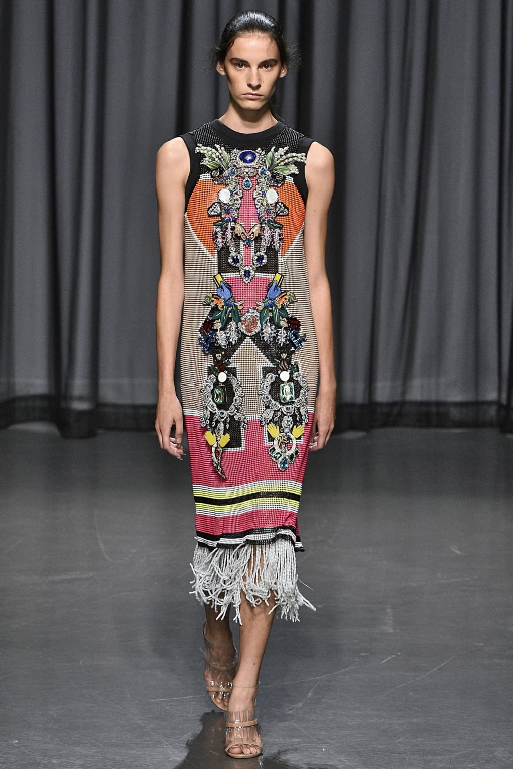 Fashion Week London Spring/Summer 2019 look 30 from the Mary Katrantzou collection womenswear