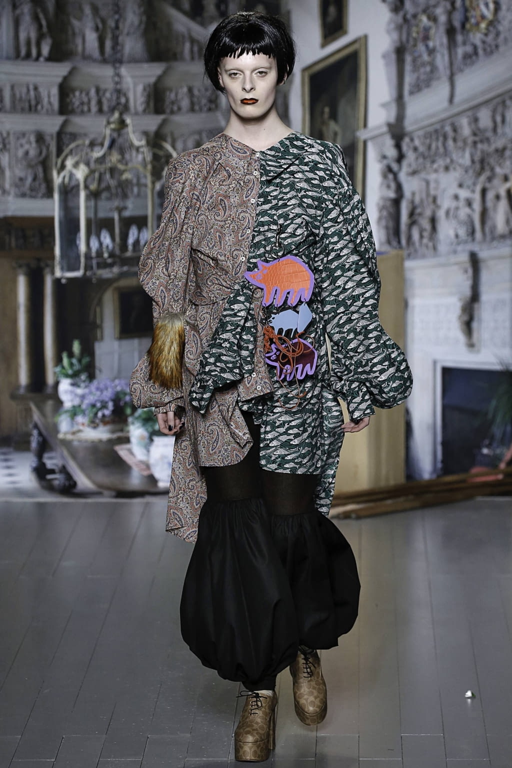 Fashion Week London Fall/Winter 2019 look 14 from the Matty Bovan collection womenswear