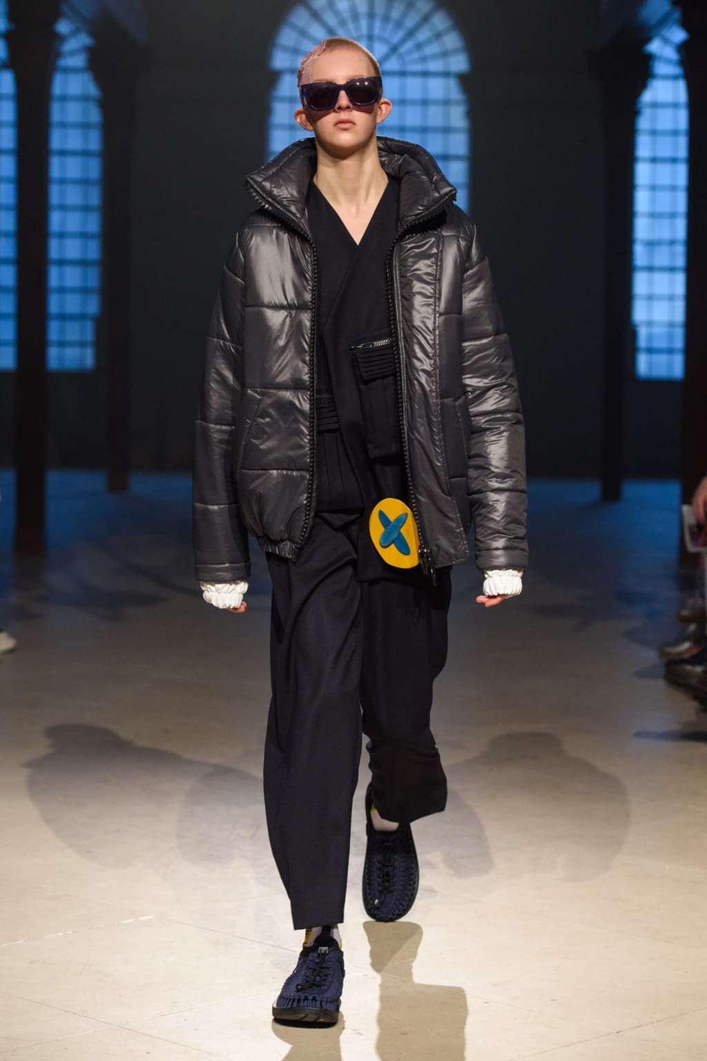 Fashion Week London Fall/Winter 2018 look 6 from the Tourne de Transmission collection 男装