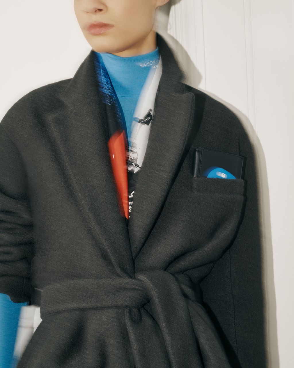 Fashion Week Paris Fall/Winter 2026 look 7 de la collection Maison Kitsuné womenswear