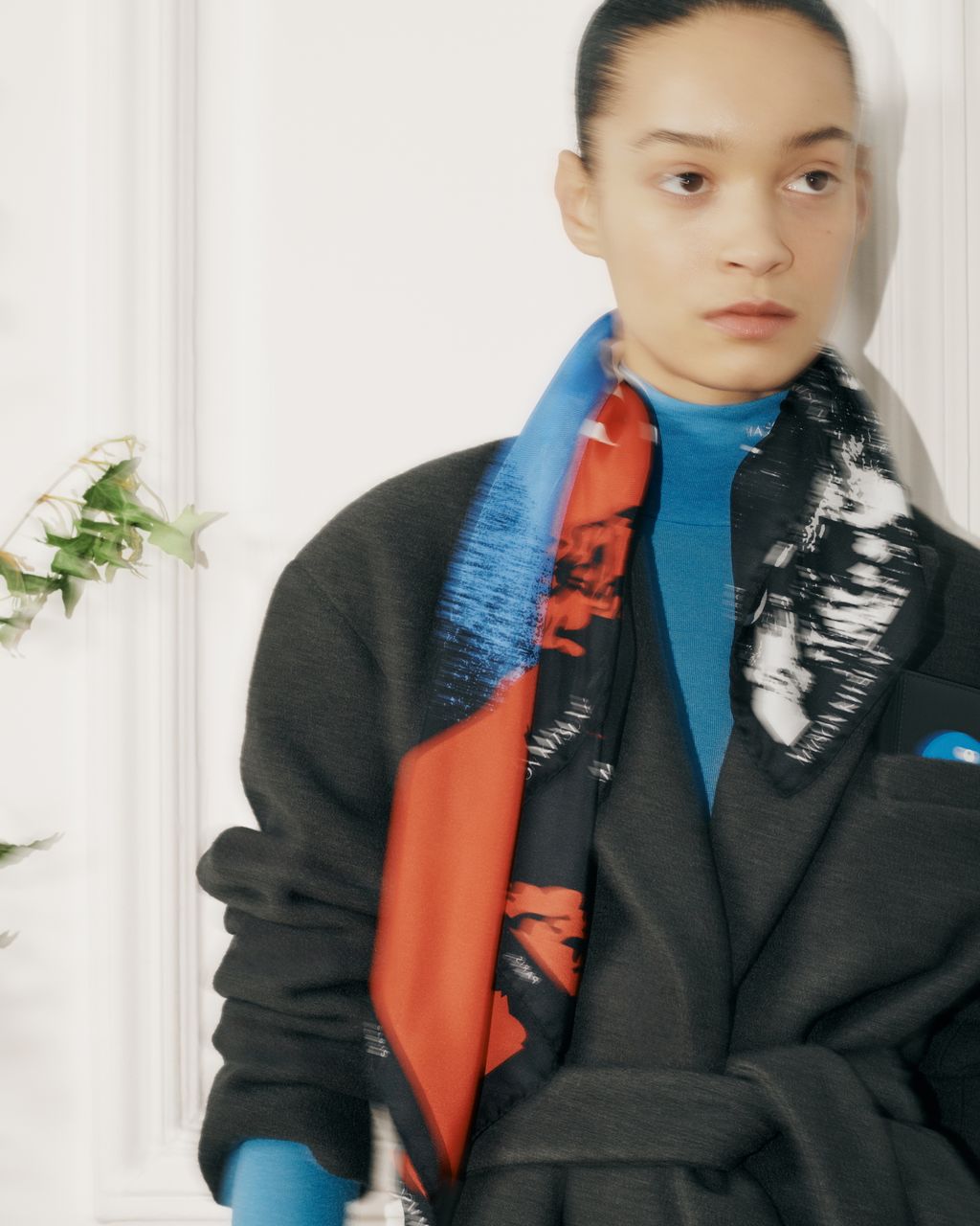 Fashion Week Paris Fall/Winter 2026 look 8 de la collection Maison Kitsuné womenswear