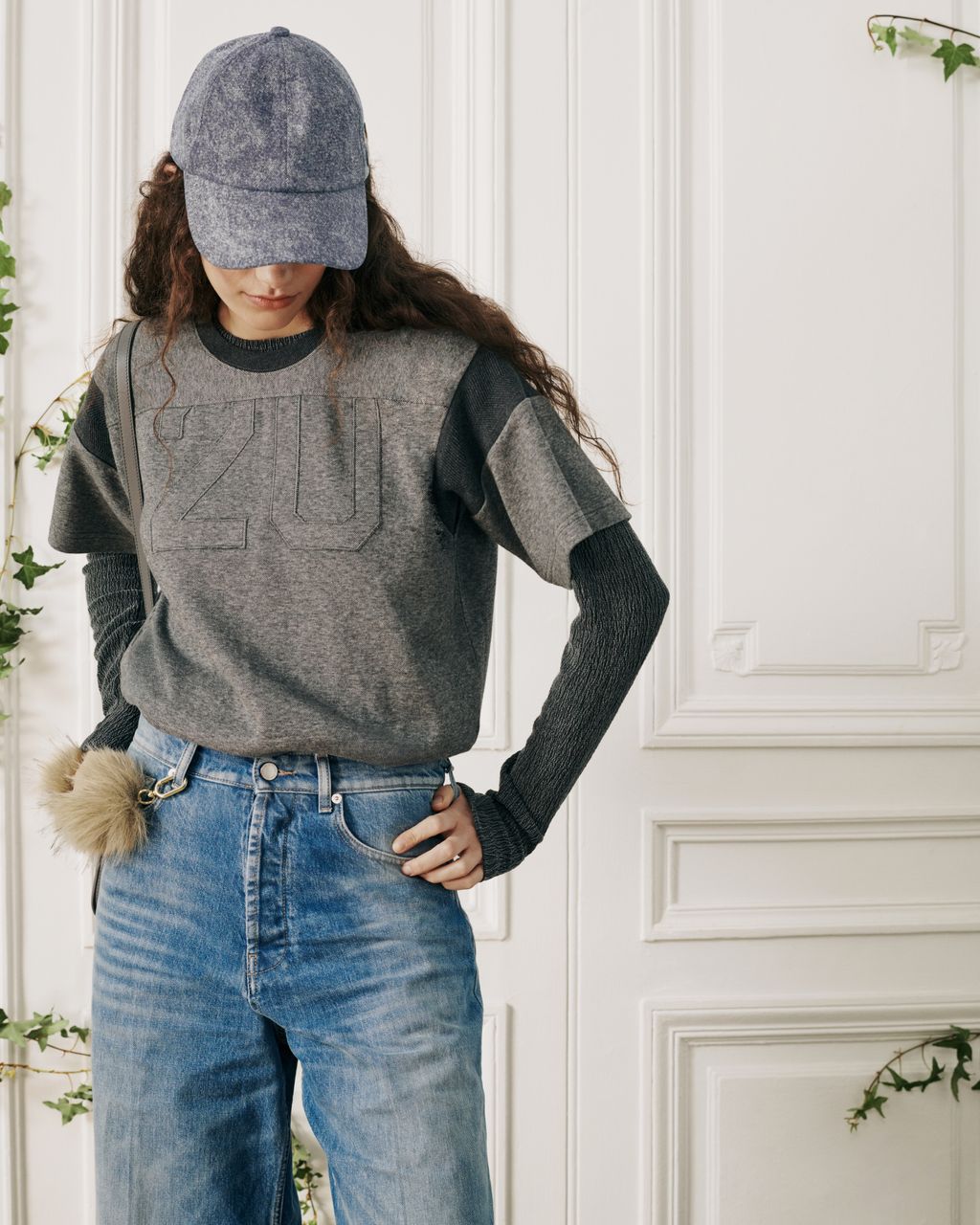 Fashion Week Paris Fall/Winter 2026 look 11 de la collection Maison Kitsuné womenswear