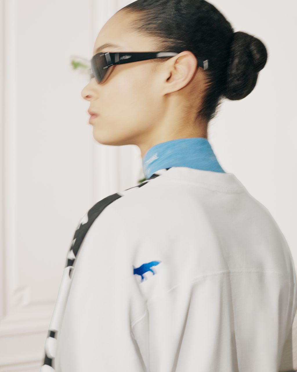 Fashion Week Paris Fall/Winter 2026 look 25 de la collection Maison Kitsuné womenswear