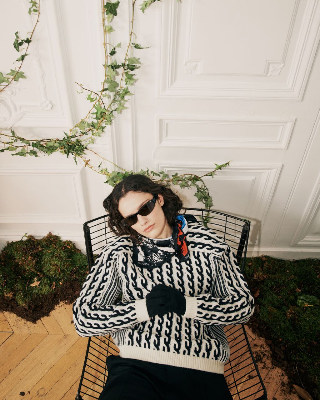 Fashion Week Paris Fall/Winter 2026 look 28 de la collection Maison Kitsuné womenswear