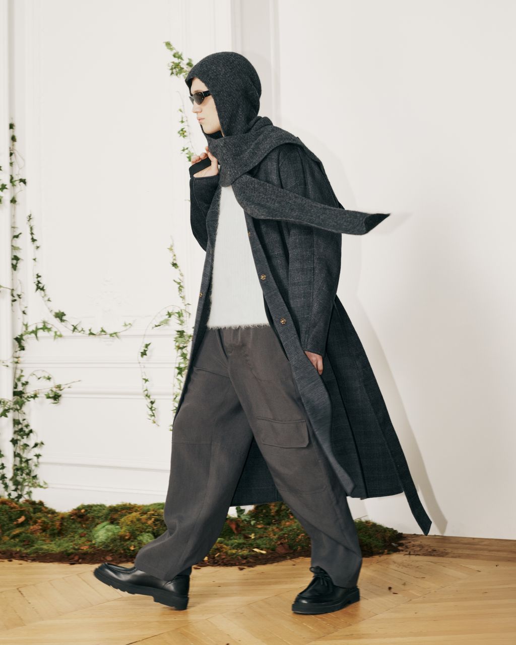 Fashion Week Paris Fall/Winter 2026 look 31 de la collection Maison Kitsuné womenswear