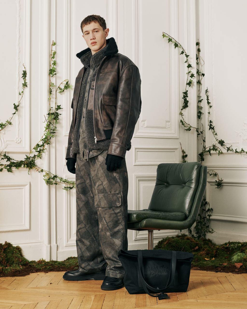 Fashion Week Paris Fall/Winter 2026 look 38 de la collection Maison Kitsuné womenswear