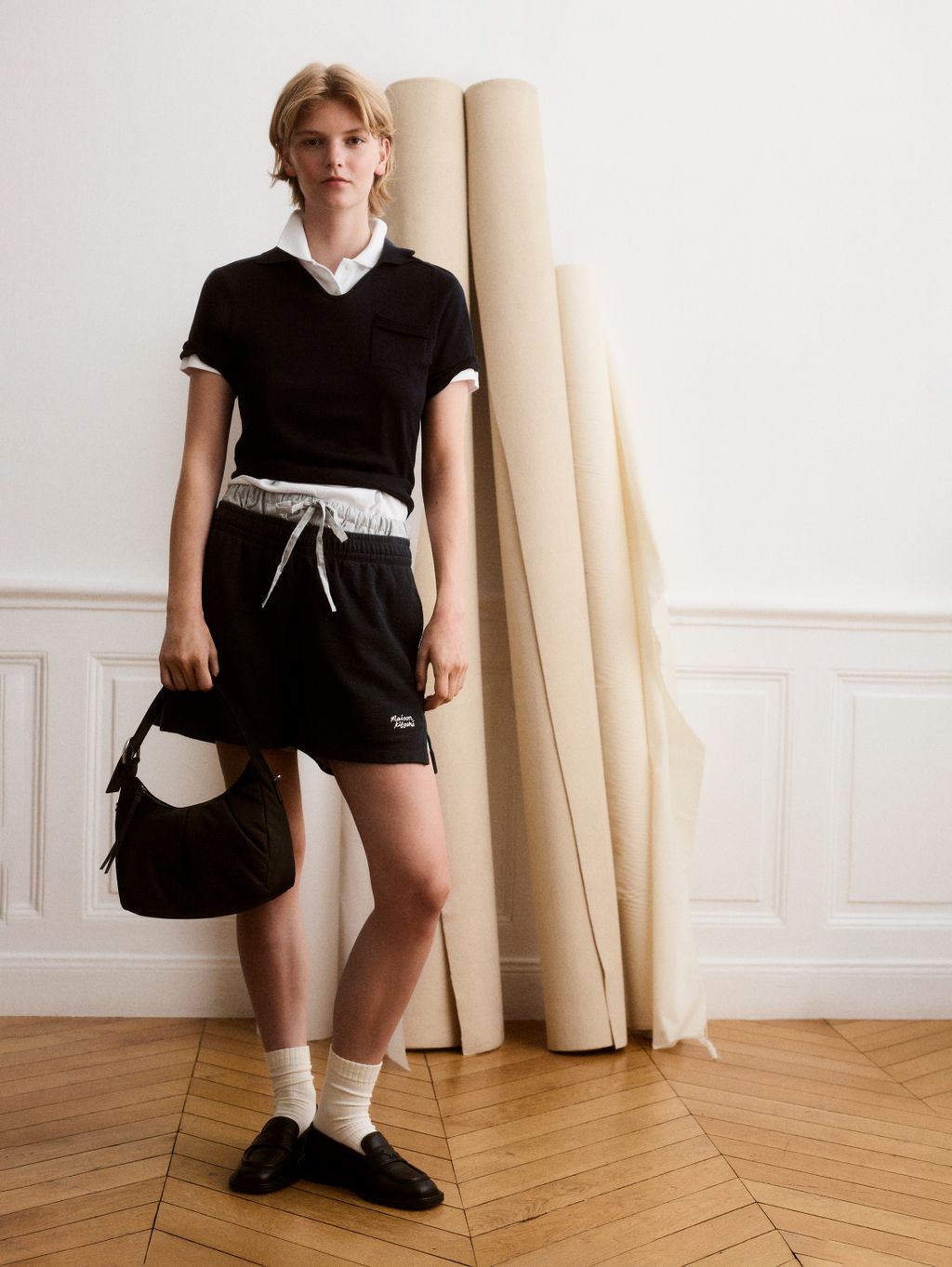 Fashion Week Paris Spring/Summer 2026 look 10 from the Maison Kitsuné collection womenswear